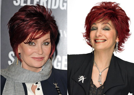 Sharon Osbourne thật sự và nhân vật “look-alike” do bà Caroline Bernstein hoá thân