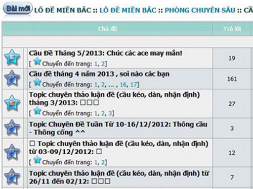 Tràn ngập các địa chỉ lô đề online.