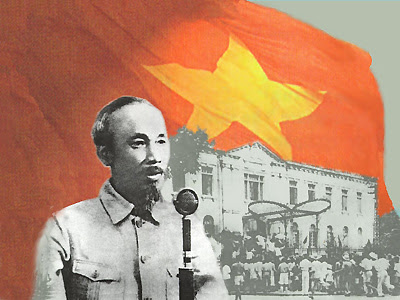 Hồ Chủ tịch đọc Tuyên ngôn Độc lập tại Quảng Trường Ba Đình ngày 2/9/1945. Ảnh Tư liệu. 