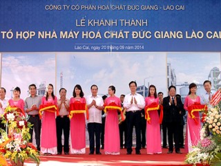 Khánh thành Nhà máy hóa chất Đức Giang Lào Cai