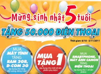 Viettel tặng 50.000 điện thoại mừng sinh nhật