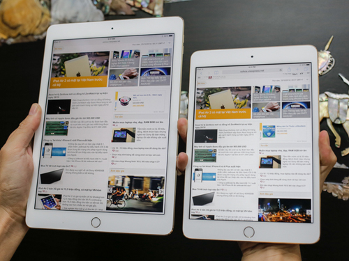 Bộ đôi iPad Air 2 và iPad Mini 3 đọ dáng