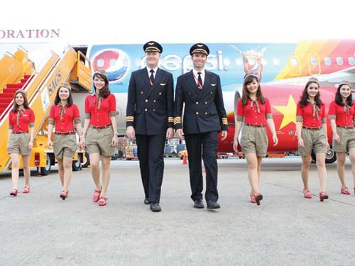 Máy bay VietJetAir “khoác áo” Pepsi