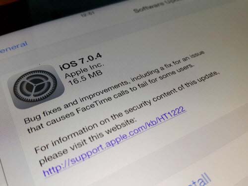 Đã có bản cập nhật iOS 7.0.4