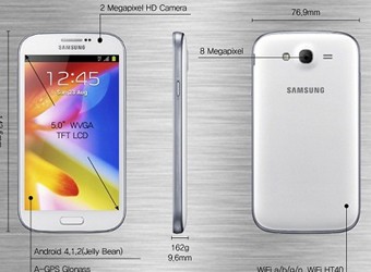 Samsung trình làng điện thoại Galaxy Grand màn hình 5 inch