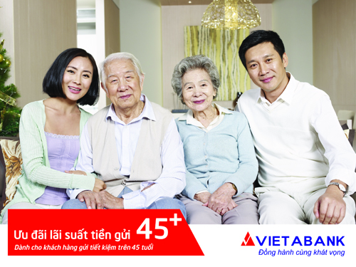 VietAbank ưu đãi cho khách hàng trên 45 tuổi