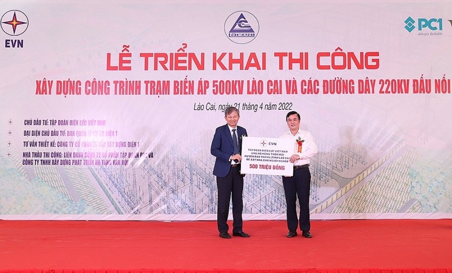 Khởi công xây dựng Trạm biến áp 500kV Lào Cai và các đường dây 220kV đấu nối