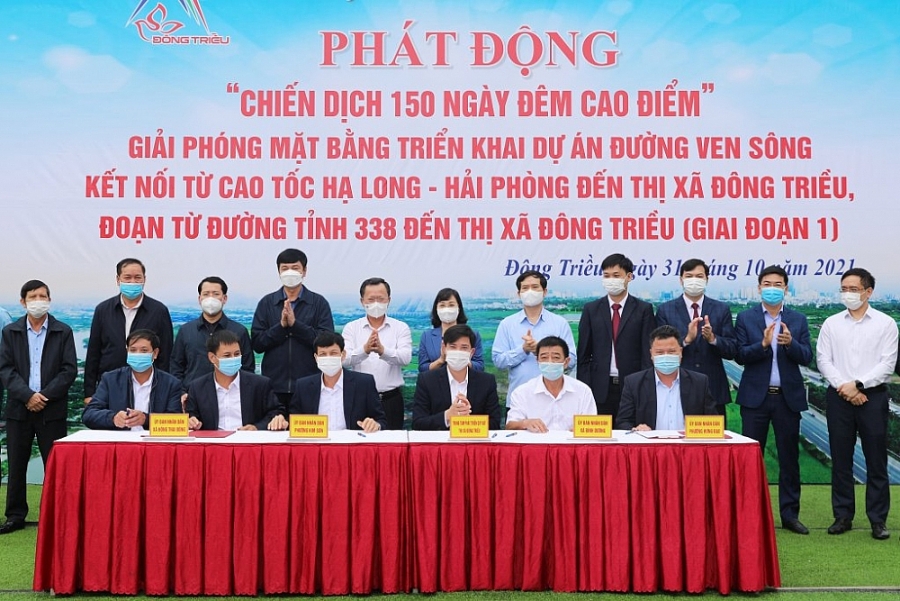 Quảng Ninh- Chiến dịch cao điểm 150 ngày đêm giải phóng mặt bằng đường ven sông