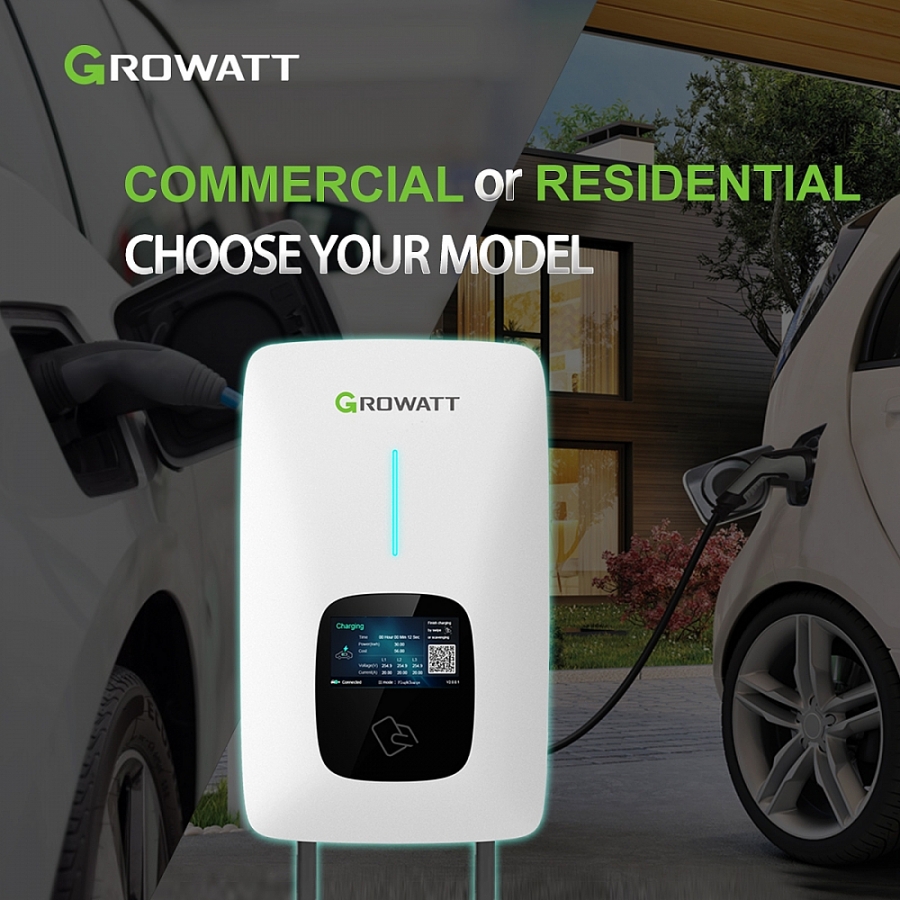 Growatt ra mắt bộ sạc xe điện ứng dụng trong dân dụng và thương mại Growatt ra mắt bộ sạc xe điện ứng dụng trong dân dụng và thương mại
