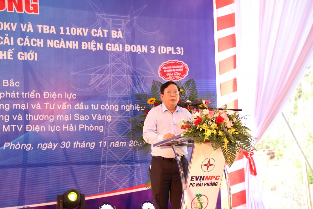 EVNNPC: Khởi công dự án mạch 2 đường dây 110kV và TBA 110kV Cát Bà