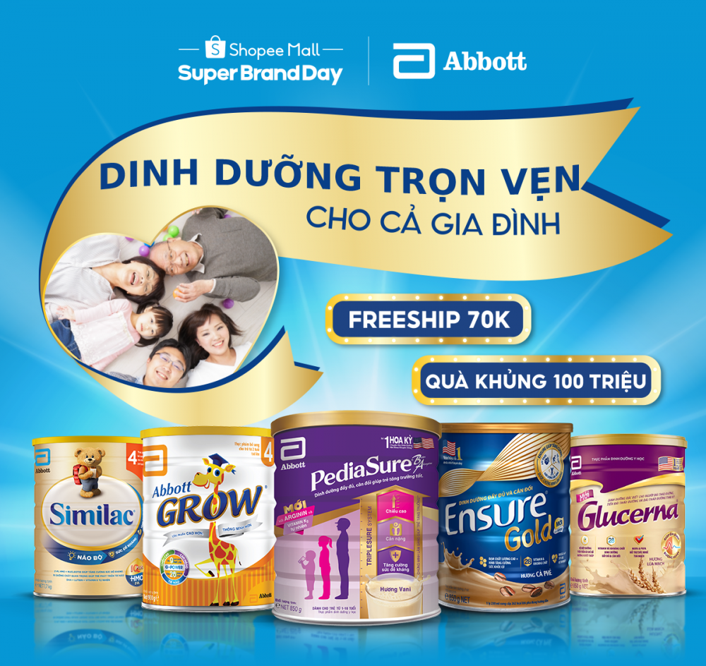 abbott va shopee chao don ngay dinh duong gia dinh khuyen khich nguoi viet an uong hop ly va song lanh manh