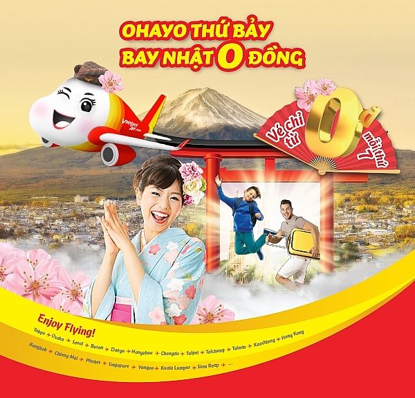 ohayo thu bay bay nhat ban 0 dong cung vietjet