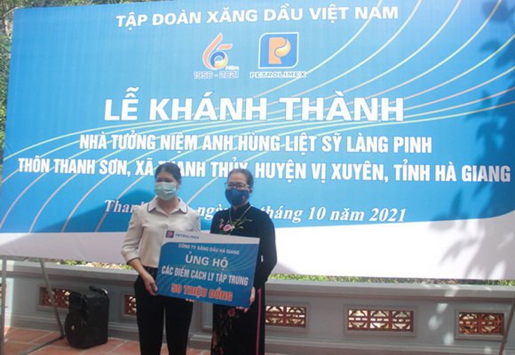Petrolimex khánh thành Nhà tưởng niệm Anh hùng liệt sỹ mặt trận Vị Xuyên