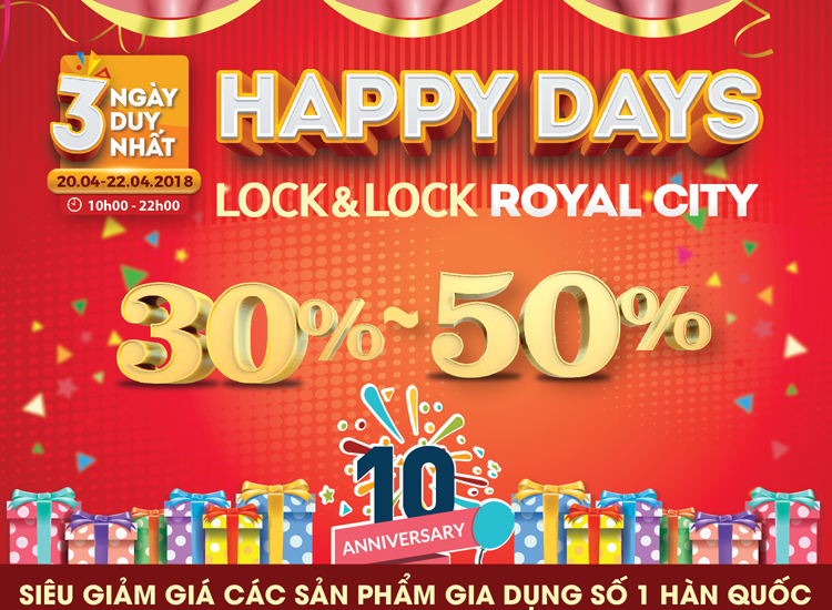 Lock&Lock ưu đãi lớn kỷ niệm 10 năm gắn bó với người tiêu dùng Việt