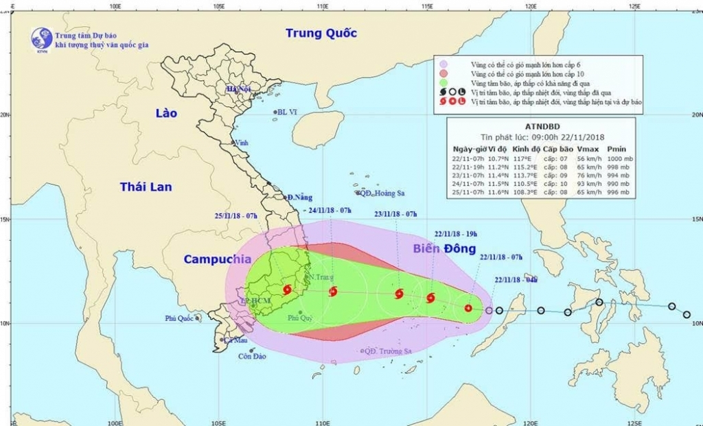 Dầu khí triển khai kế hoạch ứng phó cơn bão số 9