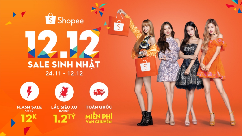 Shopee siêu khuyến mãi với sự kiện 12.12 Shopee Sale sinh nhật