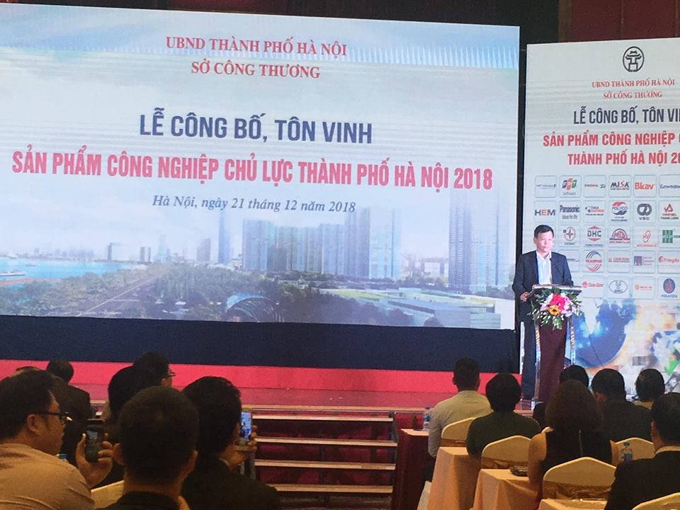 Hà Nội tôn vinh 61 sản phẩm công nghiệp chủ lực năm 2018