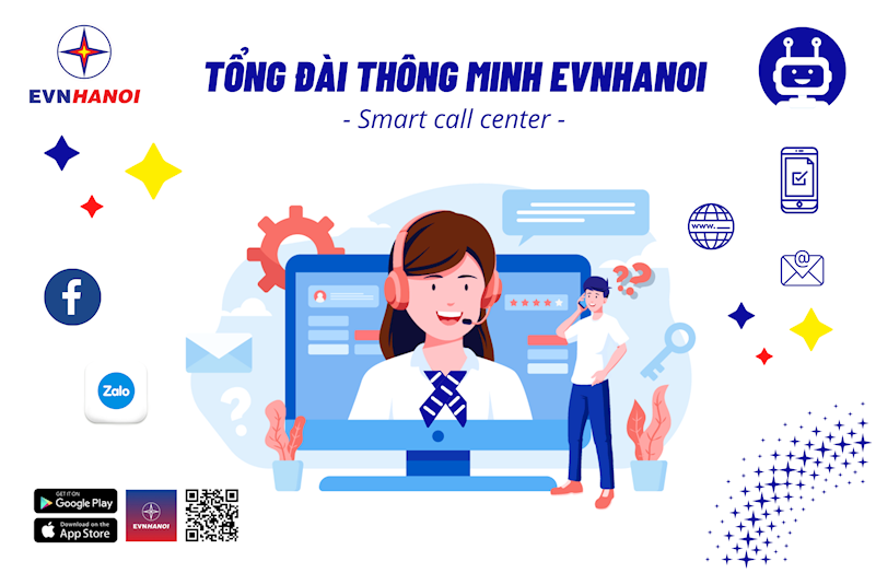 EVNHANOI đưa vào hoạt động Tổng đài thông minh (SCC)