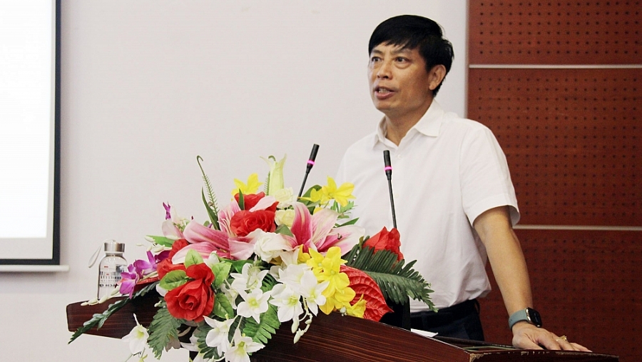 Ông Đặng Hoàng Hải- Cục trưởng Cục thương mại điện tử và Kinh tế số (Bộ Công Thương) phát biểu tại hội nghị