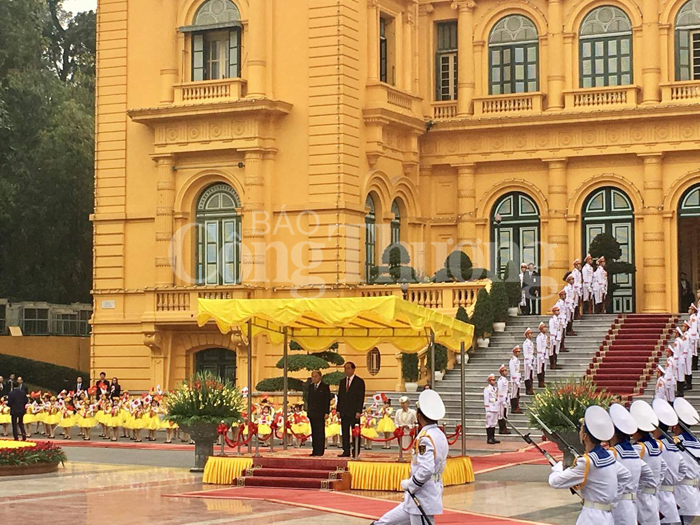 Chủ tịch nước chủ trì lễ đón chính thức Nhà vua và Hoàng hậu Nhật Bản