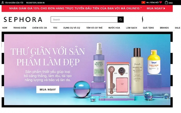 Sephora đem đến trải nghiệm mua sắm trực tuyến cho các tín đồ làm đẹp