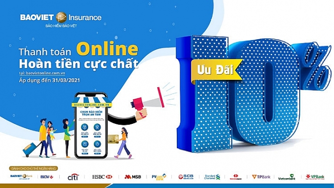 Bảo Việt tiếp tục triển khai chương trình “Thanh toán online, hoàn tiền cực chất”