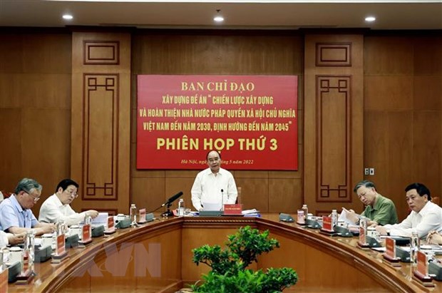 Phien hop thu 3 Ban Chi dao xay dung De an ve Nha nuoc phap quyen hinh anh 1