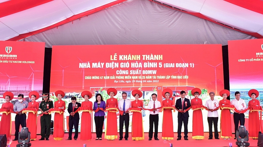 Bạc Liêu: Khánh thành nhà máy điện gió 80MW