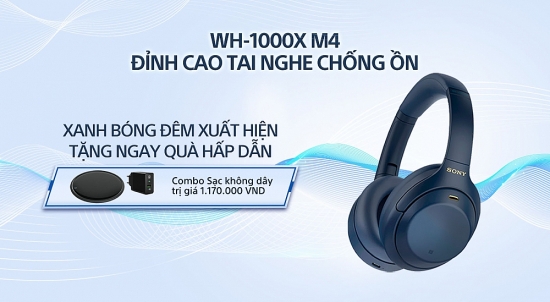 sony gioi thieu tai nghe chong on wh1000xm4 phien ban xanh bong dem