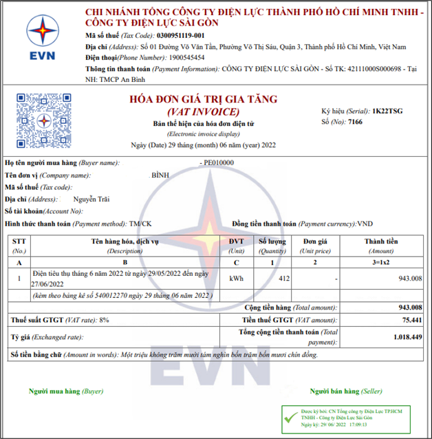 Từ ngày 1/7/2022: Điện lực TP. Hồ Chí Minh thay đổi mẫu hóa đơn tiền điện