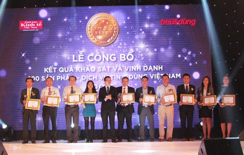 Công bố và vinh danh 100 sản phẩm dịch vụ được Tin và Dùng năm 2015