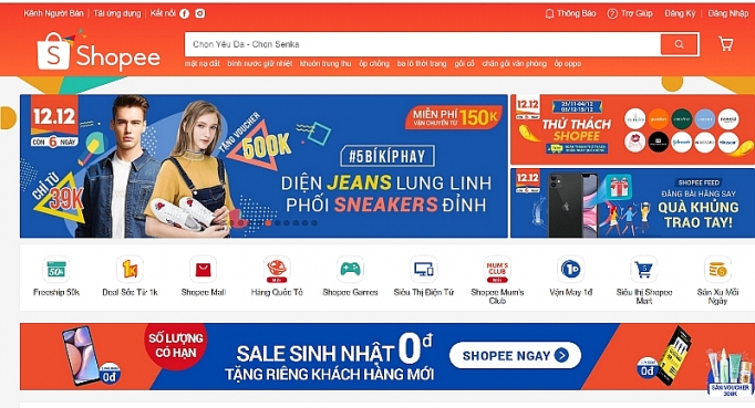 Shopee khởi động sự kiện siêu ưu đãi Shopee 12.12 Sale Sinh nhật