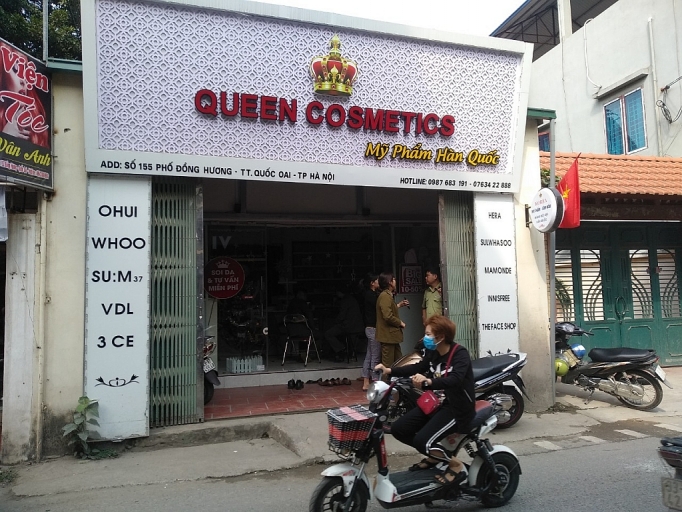 queen cosmetics bi lap bien ban va thu giu hang hoa my pham nhap lau