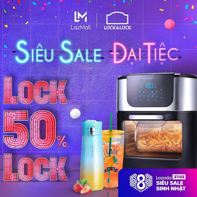 locklock giam gia den 50 cho hang tram dong san pham tren lazada