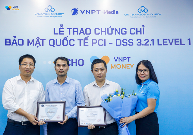 vnpt money nhan chung chi bao mat pcidss cap do cao nhat