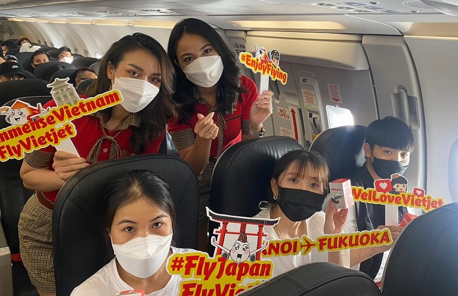 Fukuoka và Nagoya (Nhật Bản) nồng hậu chào đón hành khách Vietjet