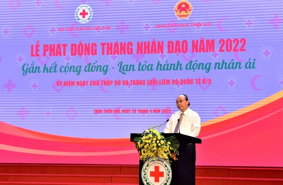 Chủ tịch nước tham dự Lễ phát động Tháng nhân đạo 2022 tại Thừa Thiên Huế