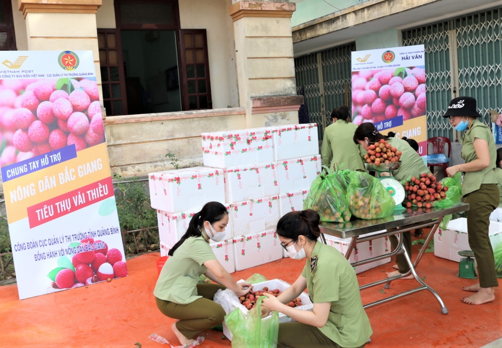 QLTT Quảng Bình: Hỗ trợ tiêu thụ vải thiều Bắc Giang