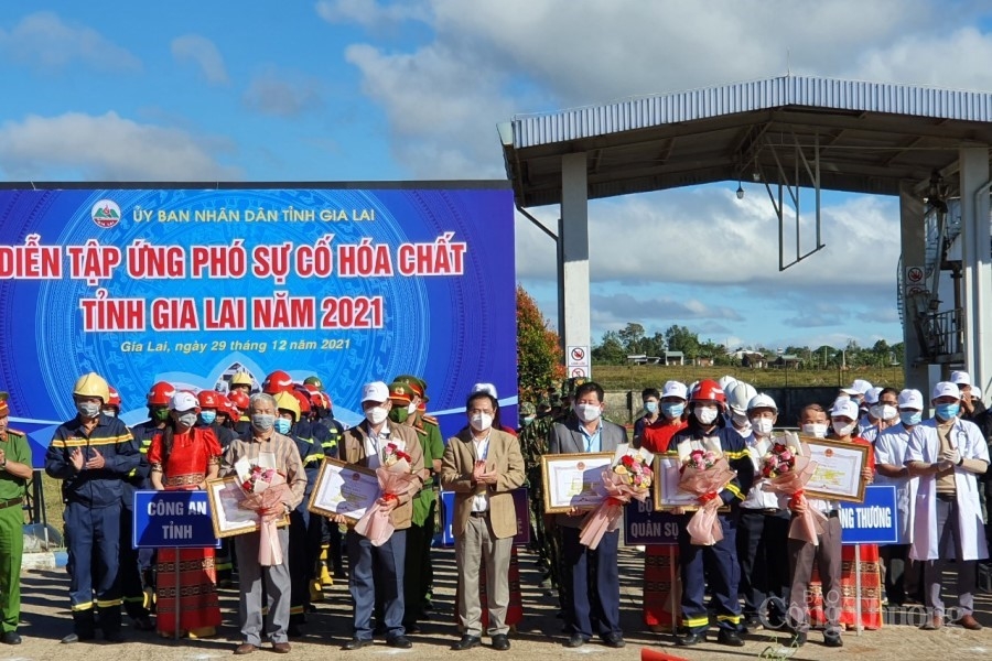 Gia Lai: Diễn tập ứng phó sự cố hóa chất năm 2021 Gia Lai: Diễn tập ứng phó sự cố hóa chất năm 2021