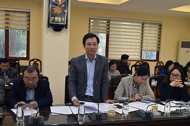 ông Trần Duy Đông- Vụ trưởng Vụ thị trường Trong nước phát biểu tại buổi làm việc