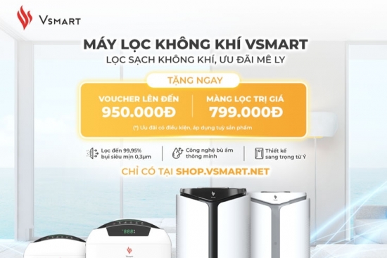 vinsmart mo ban may loc khong khi va giai phap nha thong minh doc quyen tren vsmart online