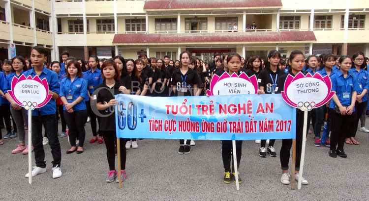 Nghệ An hưởng ứng chương trình Giờ Trái đất năm 2017