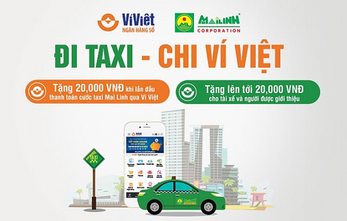 vi viet tang thuong khach hang khi thanh toan cuoc taxi mai linh qua ma qr