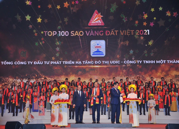 UDIC được bình chọn và đoạt Danh hiệu TOP 100 Giải thưởng Sao Vàng đất Việt năm 2021