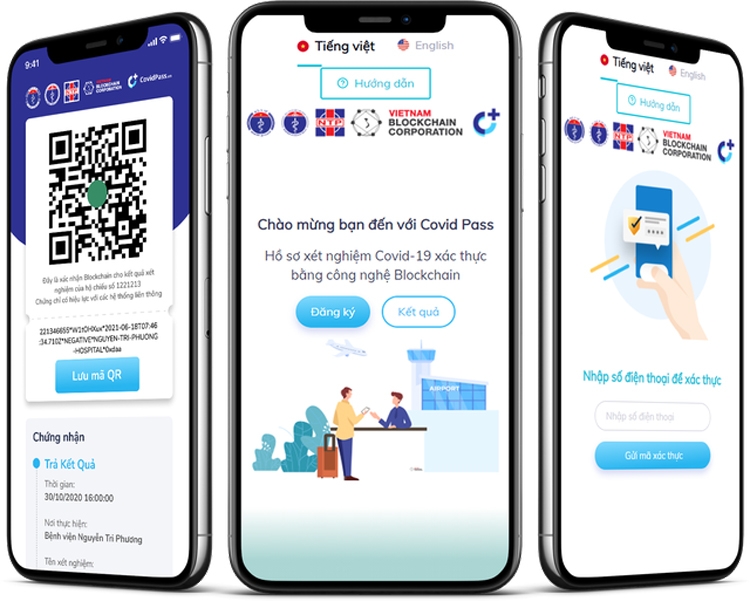 CovidPass.vn - Hồ sơ xét nghiệm Covid-19 xác thực bằng công nghệ Blockchain