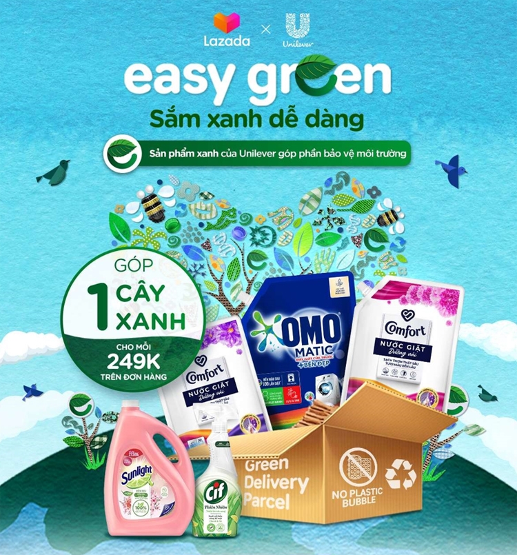 Unilever và Lazada giới thiệu dự án Easy Green tại Đông Nam Á nhân Ngày Trái đất