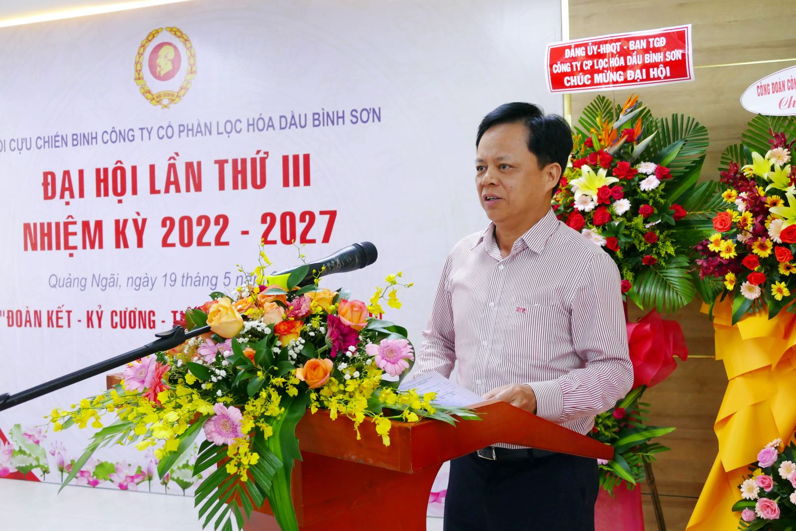 Hội Cựu chiến binh Lọc hóa dầu Bình Sơn tổ chức Đại hội lần thứ III nhiệm kỳ 2022 - 2027