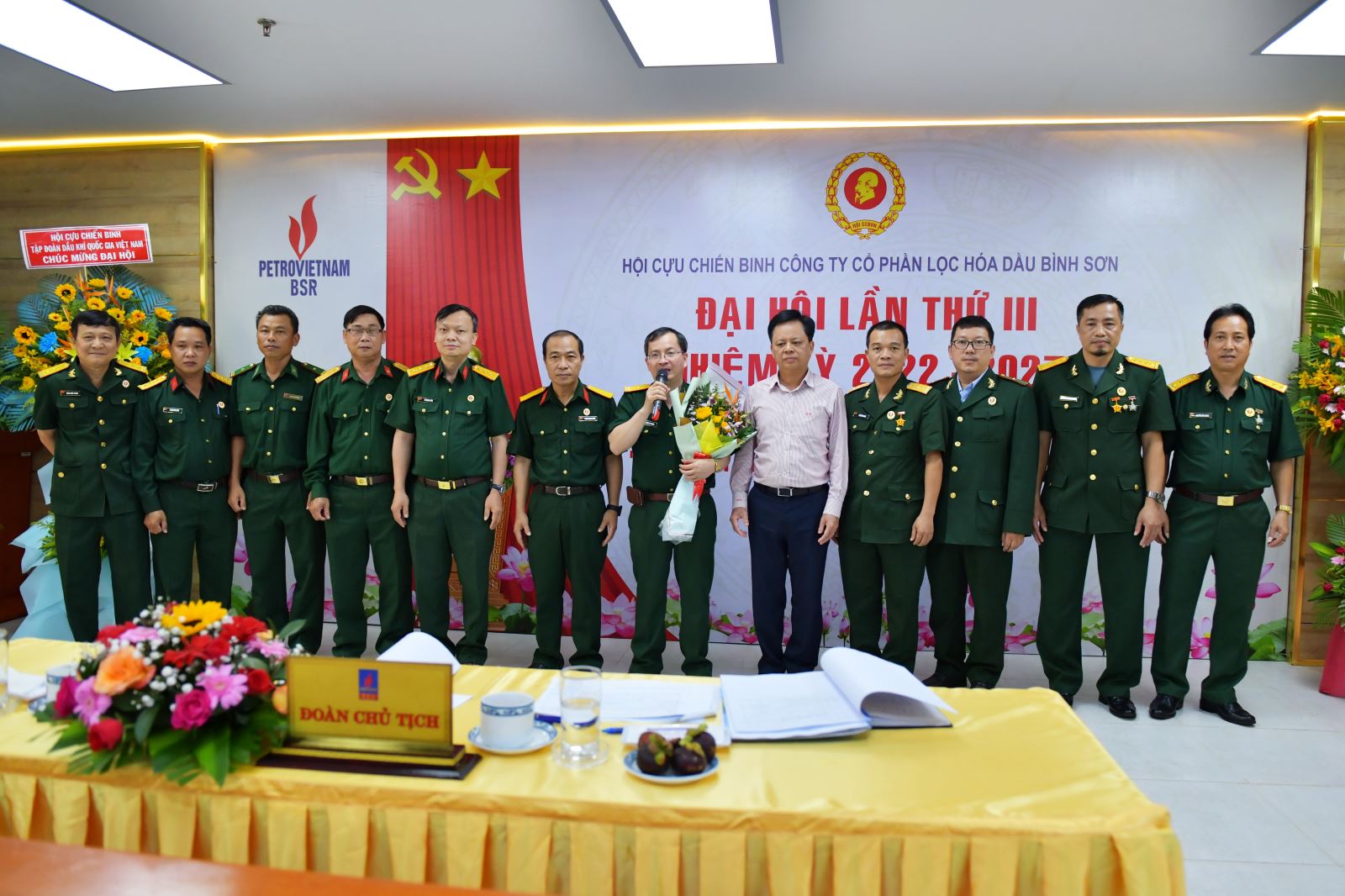 Hội Cựu chiến binh Lọc hóa dầu Bình Sơn tổ chức Đại hội lần thứ III nhiệm kỳ 2022 - 2027