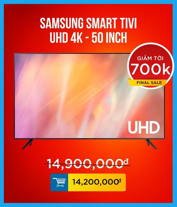 Sunshine Mall hòa nhịp cùng tuyển Việt Nam, đồng loạt giảm giá cực sốc Tivi Samsung