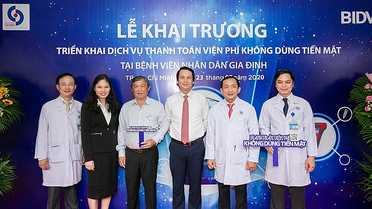 bidv va benh vien nhan dan gia dinh trien khai dich vu thanh toan vien phi khong dung tien mat